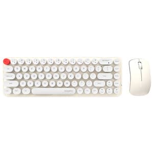 Trådløst tastatur + mus sæt MOFII Bean 2.4G (Hvid-Beige)