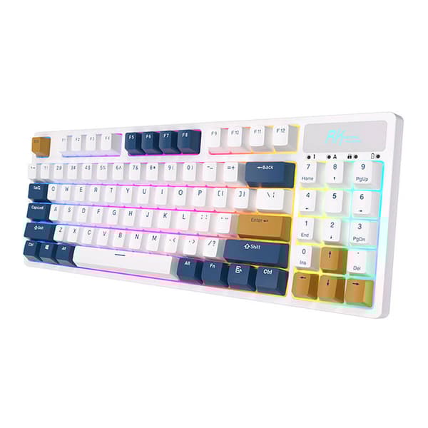 Trådlöst mekaniskt tangentbord Royal Kludge RK89 RGB, citronswitch (vit)