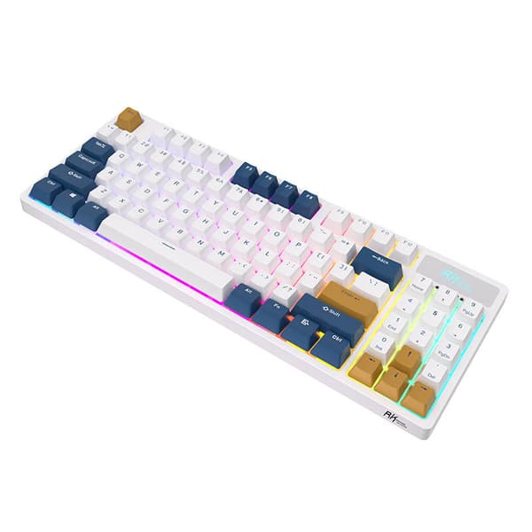Trådlöst mekaniskt tangentbord Royal Kludge RK89 RGB, citronswitch (vit)