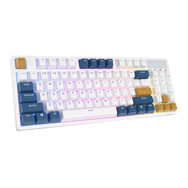 Trådlöst mekaniskt tangentbord Royal Kludge RK89 RGB, citronswitch (vit)