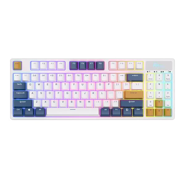 Trådlöst mekaniskt tangentbord Royal Kludge RK89 RGB, citronswitch (vit)