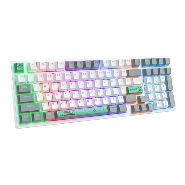 ONIKUMA G38 98 Taster USB Kablet Mekanisk tastatur Hvit