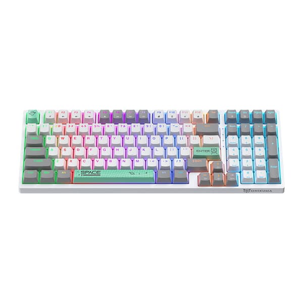 ONIKUMA G38 98 Taster USB Kablet Mekanisk tastatur Hvit