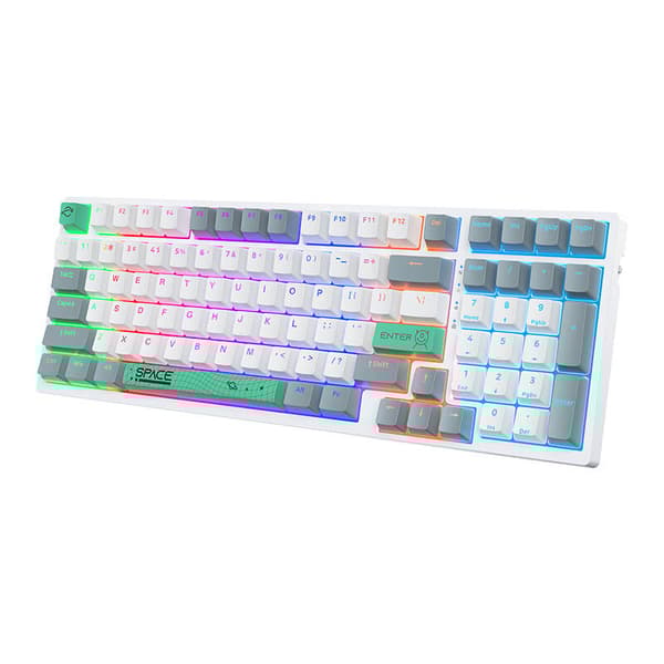 ONIKUMA G38 98 Taster USB Kablet Mekanisk tastatur Hvit