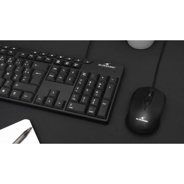 Tangentbord - BLUESTORK - MEDIA OFFICE - Kabelanslutet - Azerty - Windows-kompatibelt - Svart