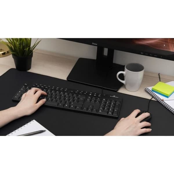 Tangentbord - BLUESTORK - MEDIA OFFICE - Kabelanslutet - Azerty - Windows-kompatibelt - Svart