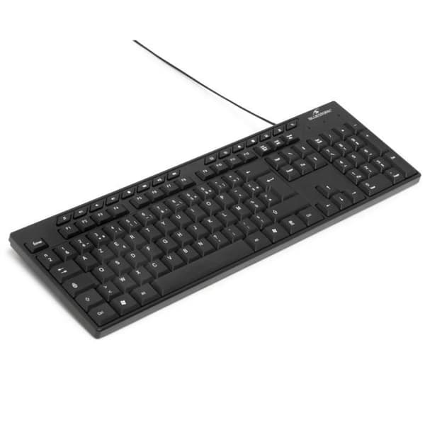 Tangentbord - BLUESTORK - MEDIA OFFICE - Kabelanslutet - Azerty - Windows-kompatibelt - Svart