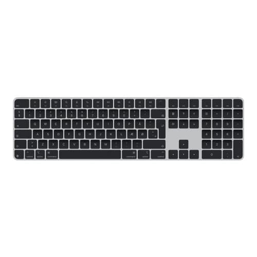 Apple Magic Keyboard with Touch ID and Numeric Keypad - tangentbord - USB-C - QWERTY - dansk - svarta tangenter Inmatningsenhet Svart