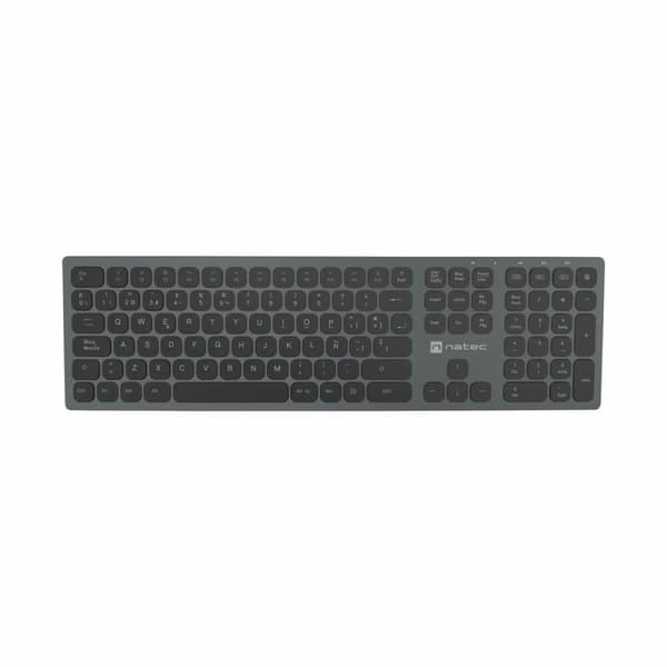 Bluetooth Tangentbord Natec NKL-1830 Qwerty Spanska spanska Svart, Grå