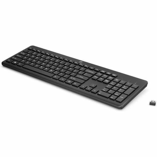 Bluetooth-tangentbord med tabletthållare HP 230 Azerty Franska Svart