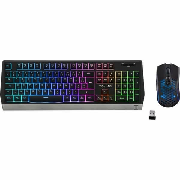 Tangentbord och Mus The G-Lab Combo Tungsten Franska AZERTY