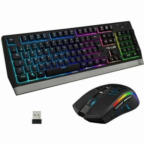 Tangentbord och Mus The G-Lab Combo Tungsten Franska AZERTY
