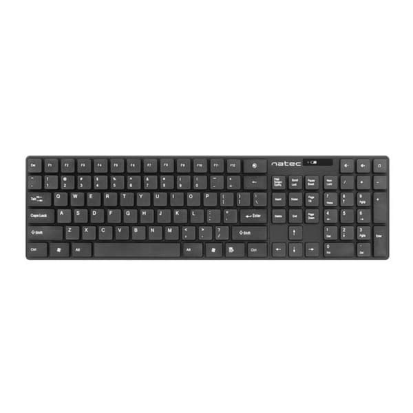 Tangentbord och Mus Natec Stingray Svart QWERTY Qwerty US