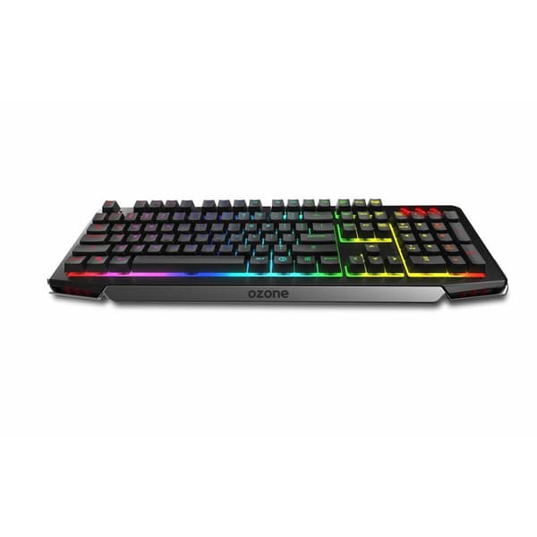 Speltangentbord och mus OZONE Svart Qwerty Spanska