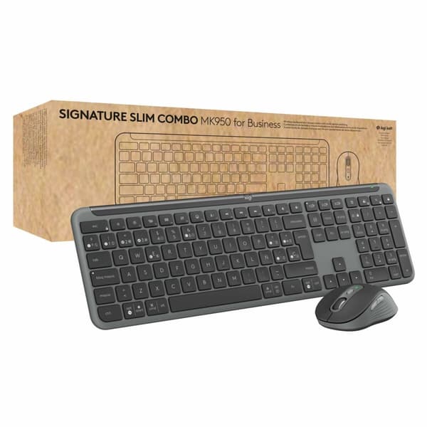 Tangentbord och Mus Logitech MK950 Grafit Qwerty Spanska