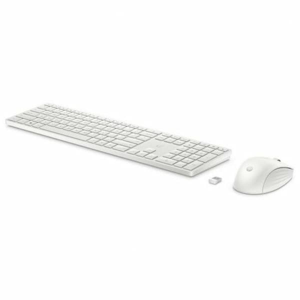 Trådlöst Tangentbord och Mus HP 4R016AA Vit Qwerty Spanska Vit