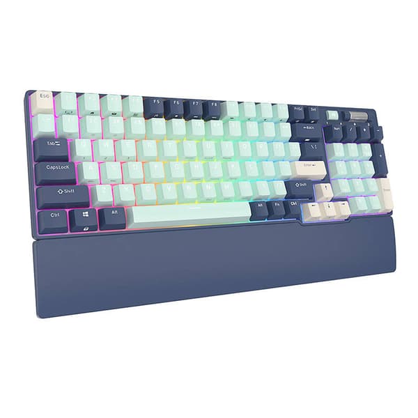 Mekanisk tastatur Royal Kludge RK96 RGB, brun switch (blå)
