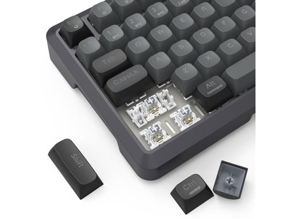 REDRAGON K688GB-RGB-PRO Bragi, Kabel & trådløs, USB + RF Wireless + Bluetooth, Mekanisk, Sort Svart
