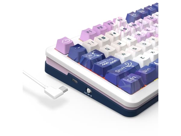 REDRAGON K681ACG-RGB-PRO Cyrus, Kabel & trådløs, USB + RF Wireless + Bluetooth, Mekanisk, Sort