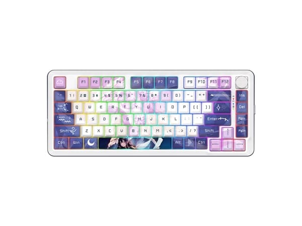 REDRAGON K681ACG-RGB-PRO Cyrus, Kabel & trådløs, USB + RF Wireless + Bluetooth, Mekanisk, Sort