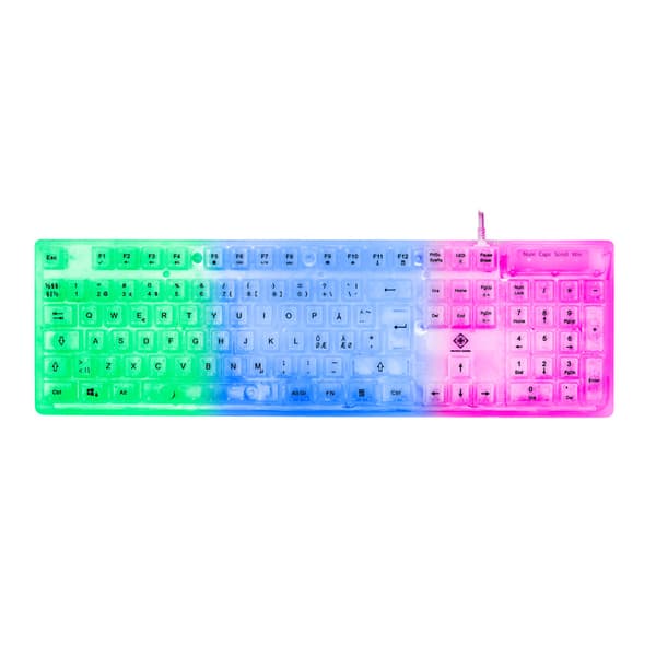 Deltaco Gaming DK250 Tangentbord med LED Transparent