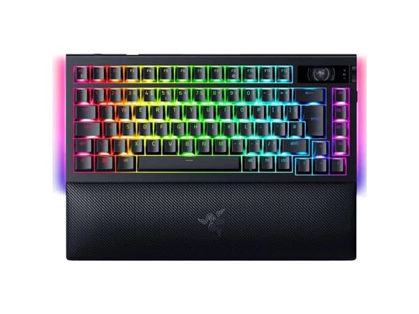 Razer BlackWidow V4 Pro, kaapeli ja langaton, USB + langaton RF + Bluetooth, mekaaninen, QWERTY, RGB LED, musta musta