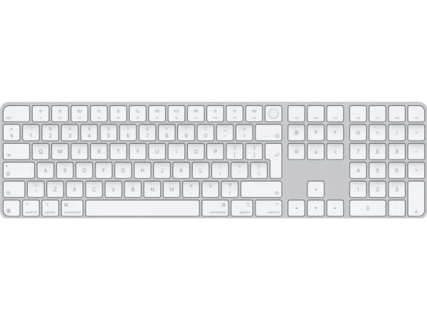 Apple Magic -näppäimistö Touch ID:llä ja numeronäppäimistöllä - Näppäimistö - USB-C - langaton - Bluetooth - QWERTY - Kansainvälinen englanti - valko