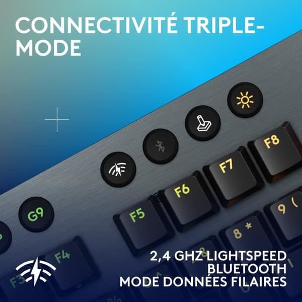 Speltangentbord - trådlöst - Logitech G - G915 TKL X - Switch linjär - AZERTY - Svart