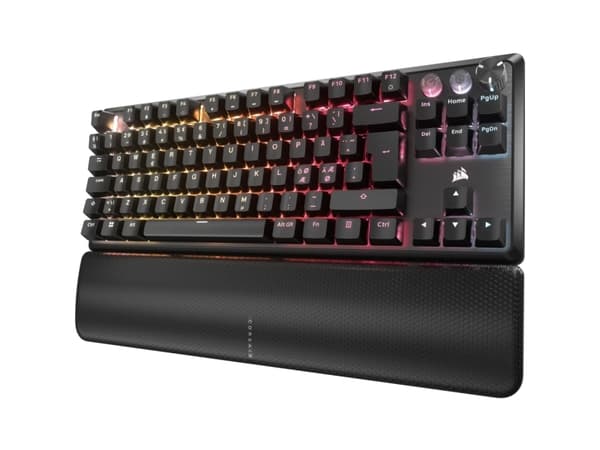 CORSAIR K70 PRO TKL - Tangentbord - TKL - bakgrundsbelyst - USB - QWERTY - Nordisk - tangentbrytare: CORSAIR MGX v2 - svart