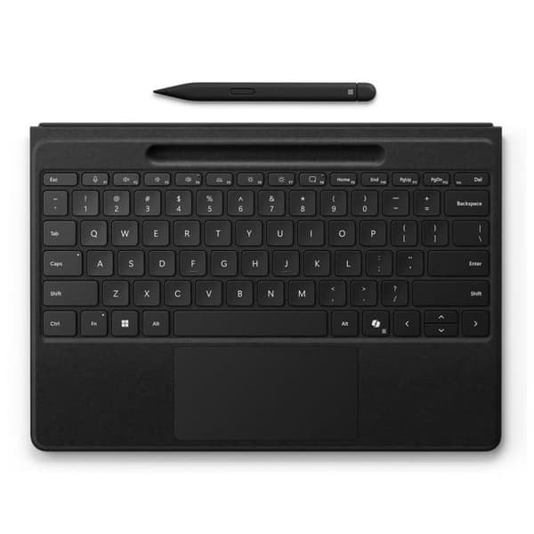 Tangentbord - Microsoft - Surface Pro Flex Tangentbord - AZERTY - Svart - Bakgrundsbelyst - Bluetooth LE