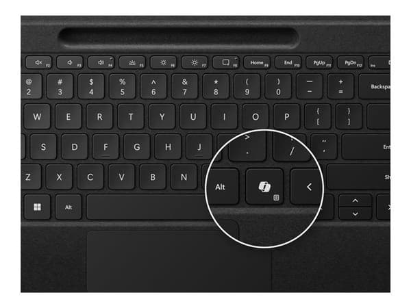 Tangentbord - Microsoft - Surface Pro Flex Tangentbord - AZERTY - Bakgrundsbelyst - Trådlös - Svart