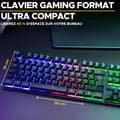 Miniatyrbild 3 av 8: Speltangentbord - The G-Lab - KEYZ CESIUM TKL WIRELESS - trådlöst - azerty - Svart