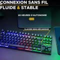 Miniatyrbild 2 av 8: Speltangentbord - The G-Lab - KEYZ CESIUM TKL WIRELESS - trådlöst - azerty - Svart