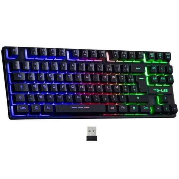 Speltangentbord - The G-Lab - KEYZ CESIUM TKL WIRELESS - trådlöst - azerty - Svart