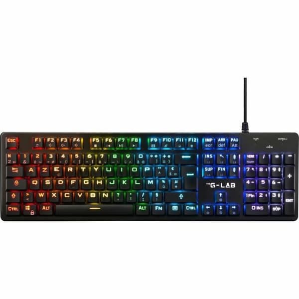 Tastatur The G-Lab Fransk AZERTY Rød
