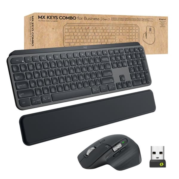 Tastatur og trådløs mus Logitech 920-010930 Spansk qwerty Grafit