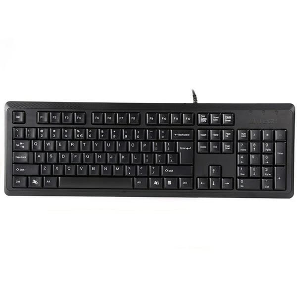 Tastatur A4 Tech KR-92 Sort Monochrome Engelsk QWERTY