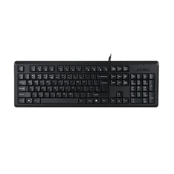 Tastatur A4 Tech KR-92 Sort Monochrome Engelsk QWERTY