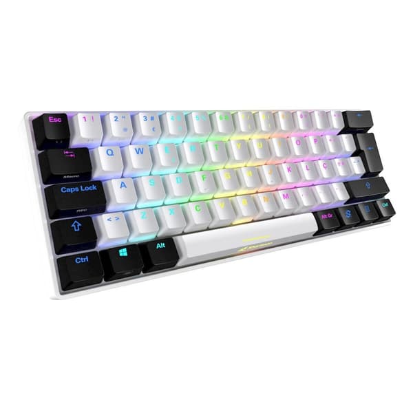 Näppäimistö Sharkoon SGK50 S4 Valkoinen Espanja Espanjalainen Qwerty