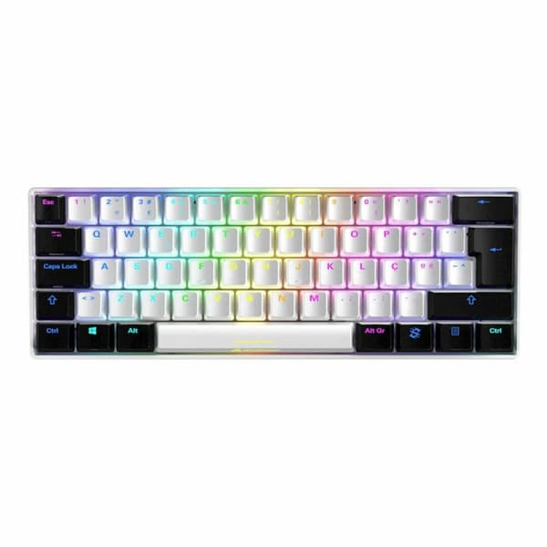 Näppäimistö Sharkoon SGK50 S4 Valkoinen Espanja Espanjalainen Qwerty