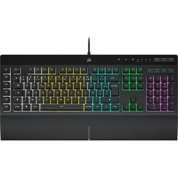 Pelinäppäimistö Corsair K55 RGB PRO AZERTY musta