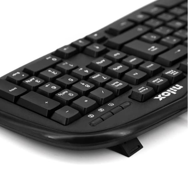 Tastatur Nilox NXKBE000001 Sort Spansk qwerty QWERTY