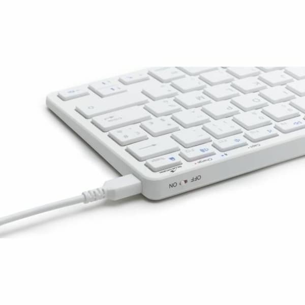 Näppäimistö Bluestork Azerty Ranska Valkoinen