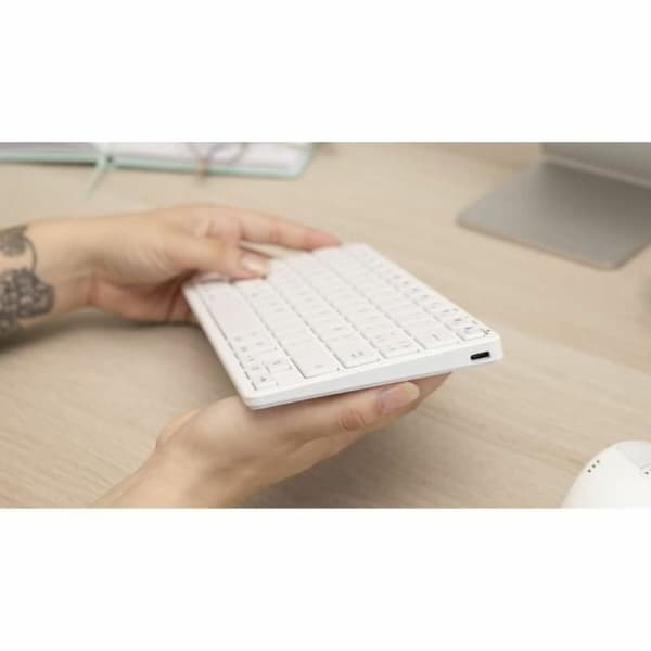 Näppäimistö Bluestork Azerty Ranska Valkoinen