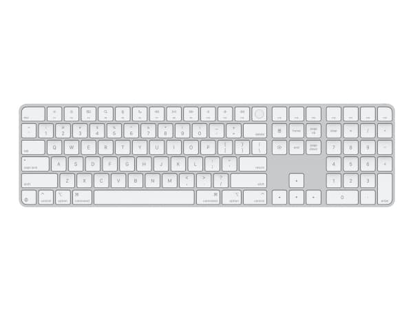 Apple Magic Keyboard with Touch ID and Numeric Keypad - Tangentbord - USB-C - trådlös - Bluetooth - QWERTY - Amerikansk engelska - vita tangenter