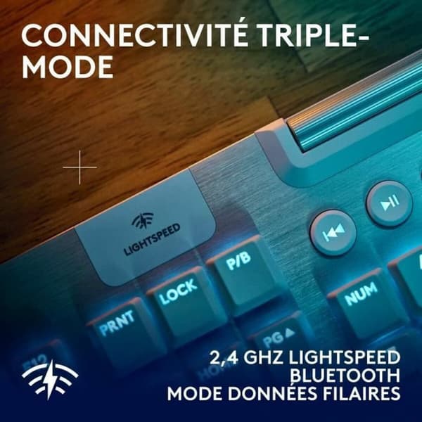 Trådlöst Tangentbord Logitech G915 X Vit AZERTY