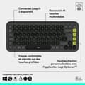 Miniatyrbild 6 av 6: Trådlöst Tangentbord Logitech Pop Icon Keys Mörkgrå AZERTY
