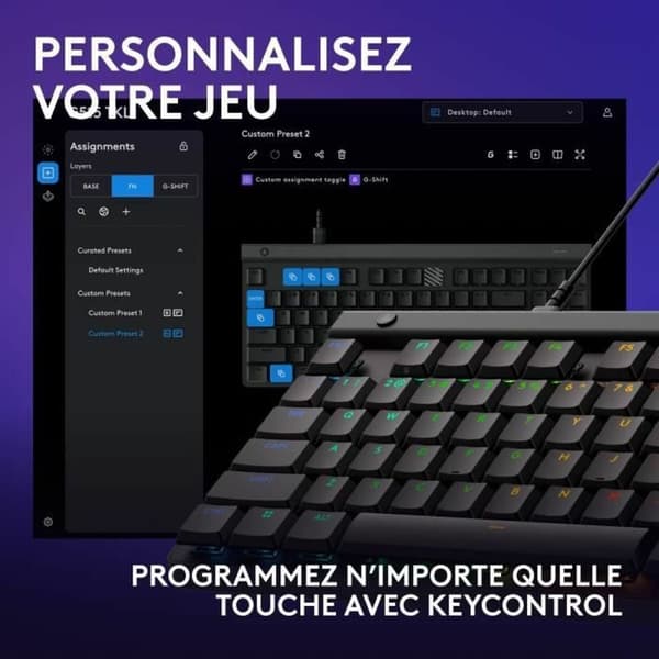 Tangentbord Logitech G515 TKL Svart AZERTY