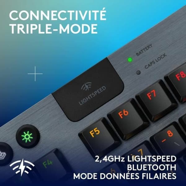 Trådlöst Tangentbord Logitech G915 TKL X Svart AZERTY