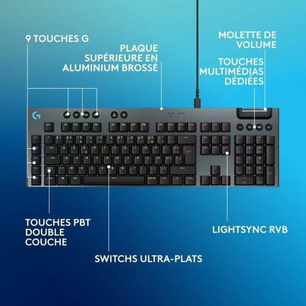 Tastatur Logitech G915 X Sort AZERTY